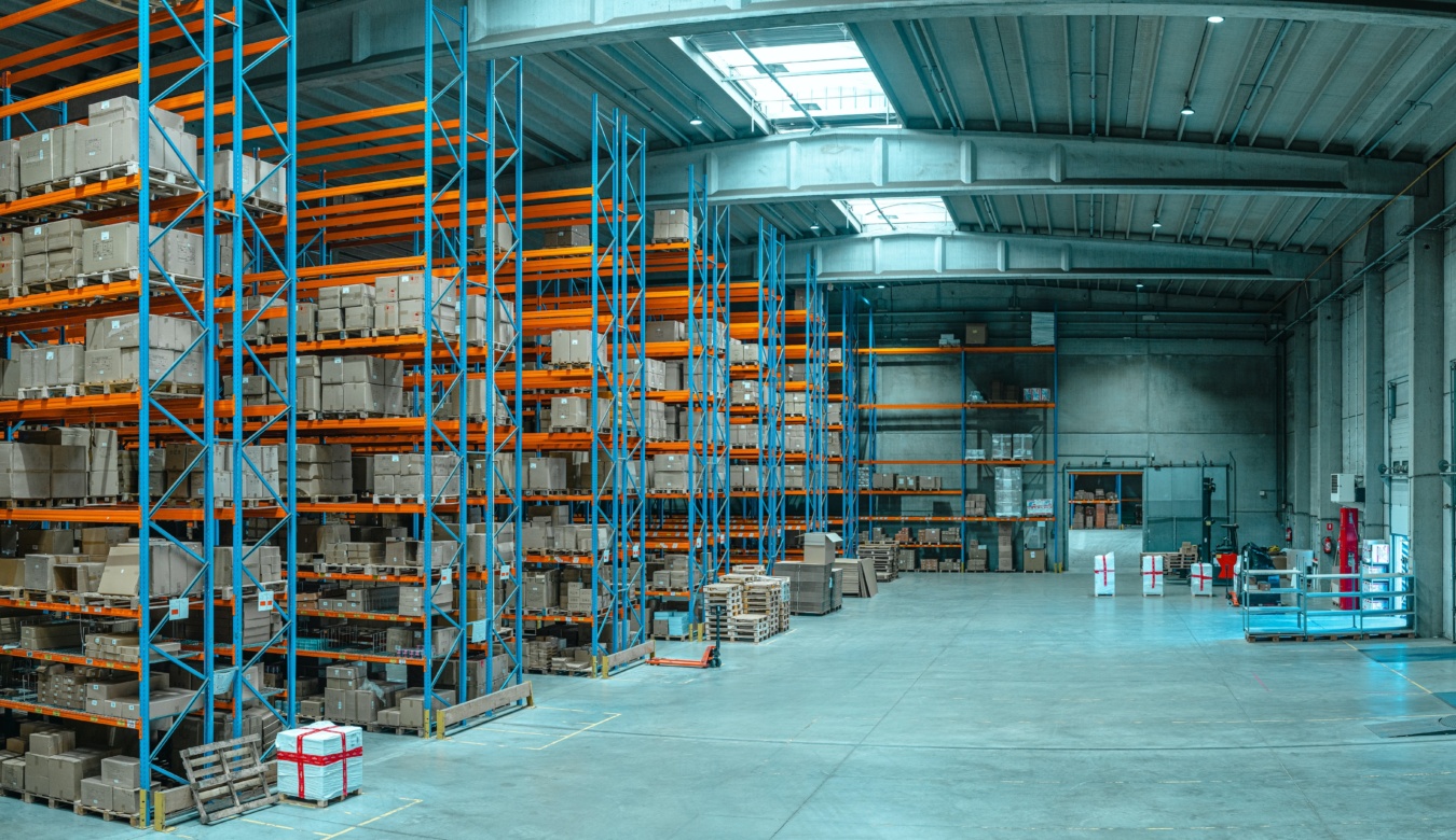 View of warehouse racking