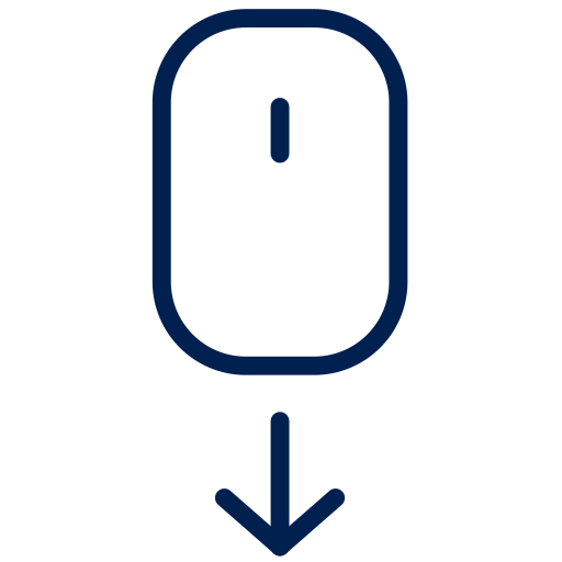 Dark blue mouse cursor icon